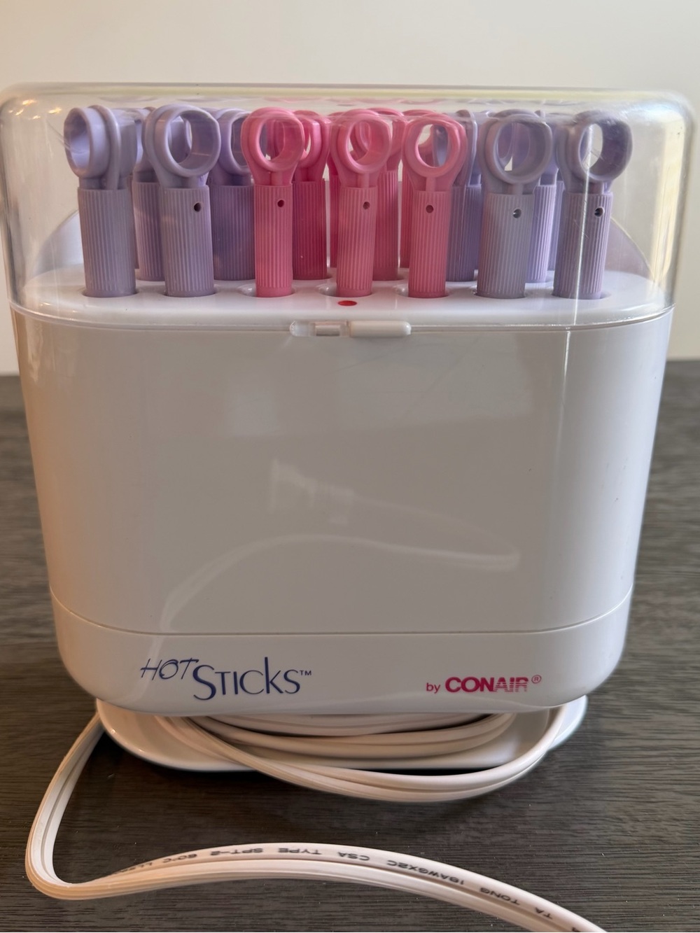 CONAIR HS19 HOT STICKS 20 Flexible Rubber Hair Curlers Rollers WORKS Purple Pink